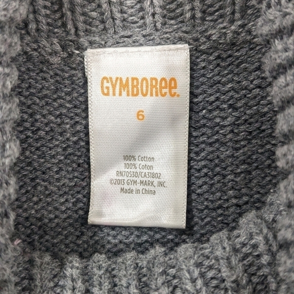 Gymboree gray sweater girl dress wide turtleneck short sleeves size 6 - Picture 6 of 7